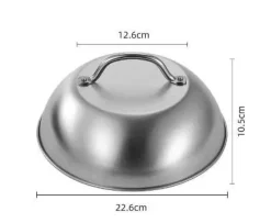 Tom Küche & Esszimmer-Schmelzkuppel aus Edelstahl – perfekt zum Braten von Burgern und Käse