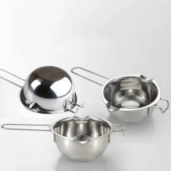 Tom Küche & Esszimmer-Schmelztiegel aus Edelstahl – langer Griff für die Herstellung von Wachs, Butter, Schokolade, Kerzen und Seife