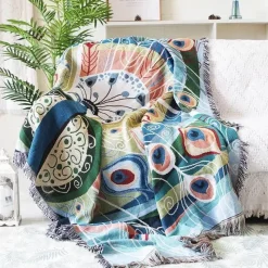 Snug u0026 Soft Bettzeug-Schmetterling Pfau Strick Sofa Decke Abdeckung-SingleDouble Sofa Protector