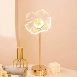 Glow u0026 Shade Beleuchtung-Schmetterlingsblumen-Tischlampe – dekorative Akzentbeleuchtung