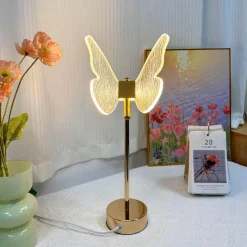 Glow u0026 Shade Beleuchtung-Schmetterlingsblumen-Tischlampe – dekorative Akzentbeleuchtung