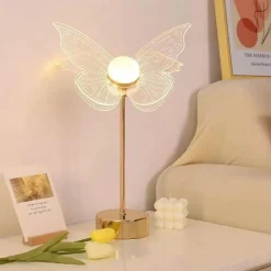 Glow u0026 Shade Beleuchtung-Schmetterlingsblumen-Tischlampe – dekorative Akzentbeleuchtung