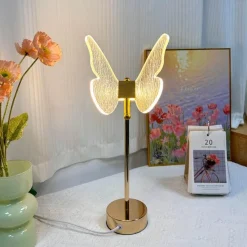 Glow u0026 Shade Beleuchtung-Schmetterlingsblumen-Tischlampe – dekorative Akzentbeleuchtung