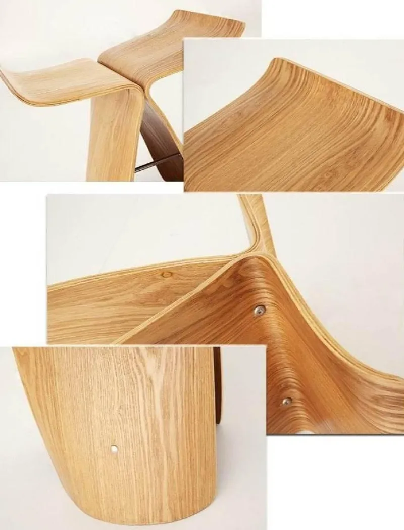 Cozy Living Möbel-Schmetterlingshocker aus Walnussholz – Hochwertige Akzentmöbel aus Holz