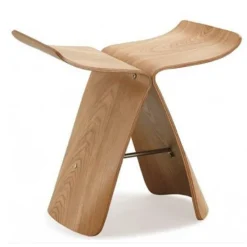 Cozy Living Möbel-Schmetterlingshocker aus Walnussholz – Hochwertige Akzentmöbel aus Holz