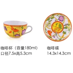 Feast u0026 Flair Küche & Esszimmer-Schmetterlings-Küchengeschirr-Set – Kaffeetassen, Untertassen, Kaffeekanne, Milchkännchen, Zuckerdose, Kuchenteller