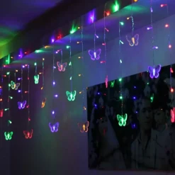 The Gilded Nest Beleuchtung-Schmetterlings-LED-Vorhanglichter - Dekorative Lichterketten