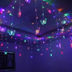 The Gilded Nest Beleuchtung-Schmetterlings-LED-Vorhanglichter - Dekorative Lichterketten