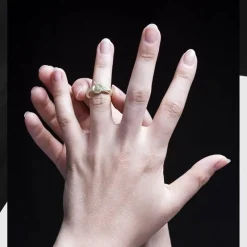 The Outdoor Vault Heimwerkzeuge|Outdoor & Garten-Schmuck mit versteckter Klinge – Versteckter Messerring mit schwarzer Perle