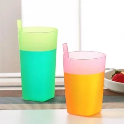Little Nest Küche & Esszimmer-Schnabeltasse für Kinder mit integriertem Strohhalm – Easy Drink Mug