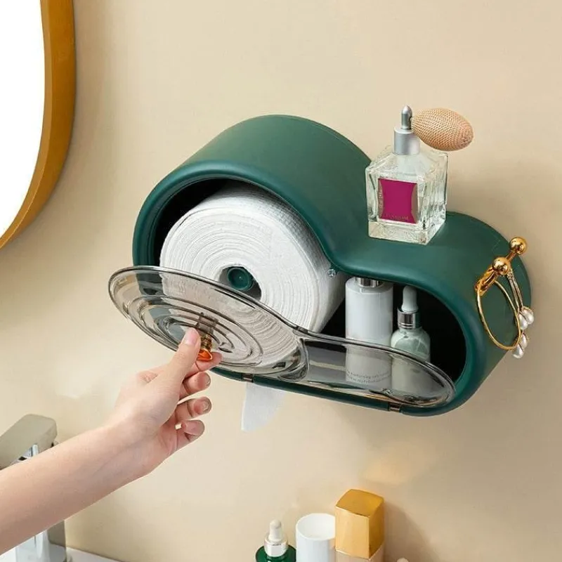 The Blissful Bath Badezimmer-Schnecken-Toilettenpapier-Aufbewahrungsbox - Niedlicher Badezimmer-Organizer