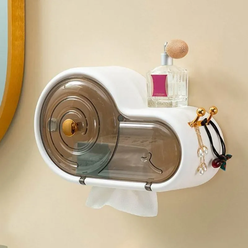 The Blissful Bath Badezimmer-Schnecken-Toilettenpapier-Aufbewahrungsbox - Niedlicher Badezimmer-Organizer