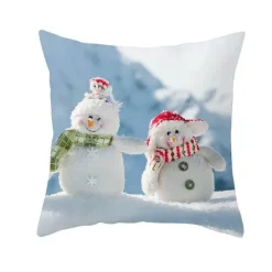 The Cushion Corner Bettzeug-Schneemann Kissenbezug - Winter Weihnachtsdekoration