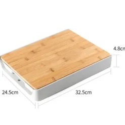 Deco Küche & Esszimmer-Schneidebrett mit Schublade – Küchen-Organizer und Aufbewahrungslösung