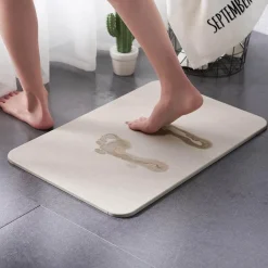 The Blissful Bath Badezimmer-Schnelltrocknende, rutschfeste Badematte – schnelltrocknender Badezimmerteppich