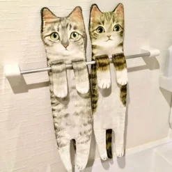 Tranquil Waters Badezimmer-Schnelltrocknende, weiche Katzenhandtücher – saugfähige Handtücher für Haustiere