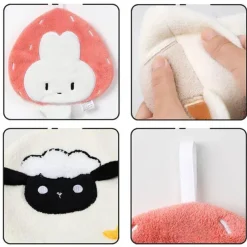 Tom Küche & Esszimmer-Schnelltrocknendes Handtuch aus Korallenfleece mit Cartoon-Tiermotiv, ideal für Zuhause, Küche und Badezimmer