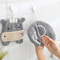 Tom Küche & Esszimmer-Schnelltrocknendes Mikrofasertuch mit Cartoon-Tiermotiv – Korallensamt-Frotteetuch
