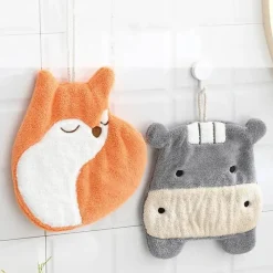 Tom Küche & Esszimmer-Schnelltrocknendes Mikrofasertuch mit Cartoon-Tiermotiv – Korallensamt-Frotteetuch