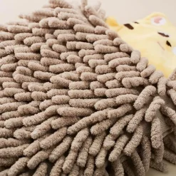 The Blissful Bath Badezimmer-Schnelltrocknendes Plüschhandtuch mit Bärenmotiv – weiches, saugfähiges Badezimmerzubehör