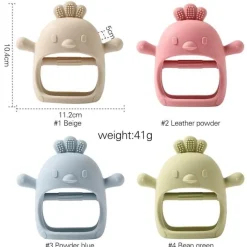 The Decor Haven Babyspielzeug-Schnullerhandschuhe für Babys – Niedliches Beißzubehör aus Silikon