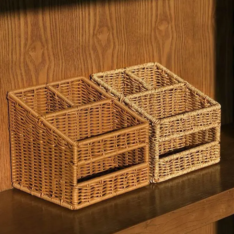 Feast u0026 Flair Küche & Esszimmer-Schreibtisch-Organizer – Aufbewahrungsbehälter für Taschentücher und Stiftehalter