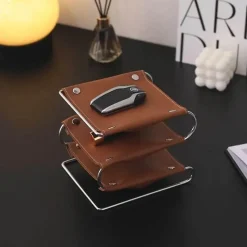 The Finishing Touch Wohndeko-Schreibtisch-Organizer aus Leder – Büroaufbewahrung im Oxford-Stil