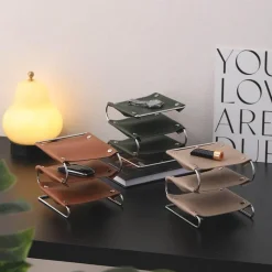 The Finishing Touch Wohndeko-Schreibtisch-Organizer aus Leder – Büroaufbewahrung im Oxford-Stil