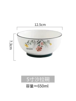 Elegance at the Table Küche & Esszimmer-Schüssel- und Tellerset aus Bone China – Elegantes Essgeschirr für Reisnudeln