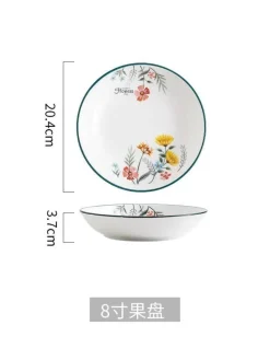 Elegance at the Table Küche & Esszimmer-Schüssel- und Tellerset aus Bone China – Elegantes Essgeschirr für Reisnudeln