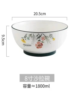 Elegance at the Table Küche & Esszimmer-Schüssel- und Tellerset aus Bone China – Elegantes Essgeschirr für Reisnudeln