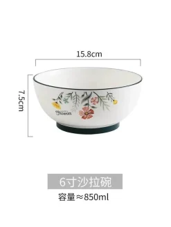 Elegance at the Table Küche & Esszimmer-Schüssel- und Tellerset aus Bone China – Elegantes Essgeschirr für Reisnudeln