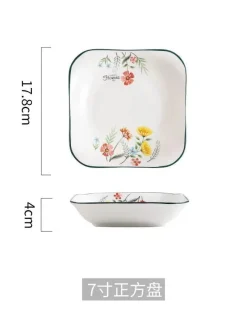 Elegance at the Table Küche & Esszimmer-Schüssel- und Tellerset aus Bone China – Elegantes Essgeschirr für Reisnudeln