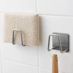 Space Savvy Küche & Esszimmer-Schwammhalter aus Edelstahl für die Spüle – 4er-Pack Küchen-Organizer