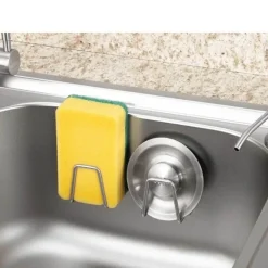 Space Savvy Küche & Esszimmer-Schwammhalter aus Edelstahl für die Spüle – 4er-Pack Küchen-Organizer