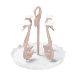 Brew Bliss Küche & Esszimmer-Schwanenglasbecher mit automatischem Abtropfsieb – Elegantes Trinkgeschirr