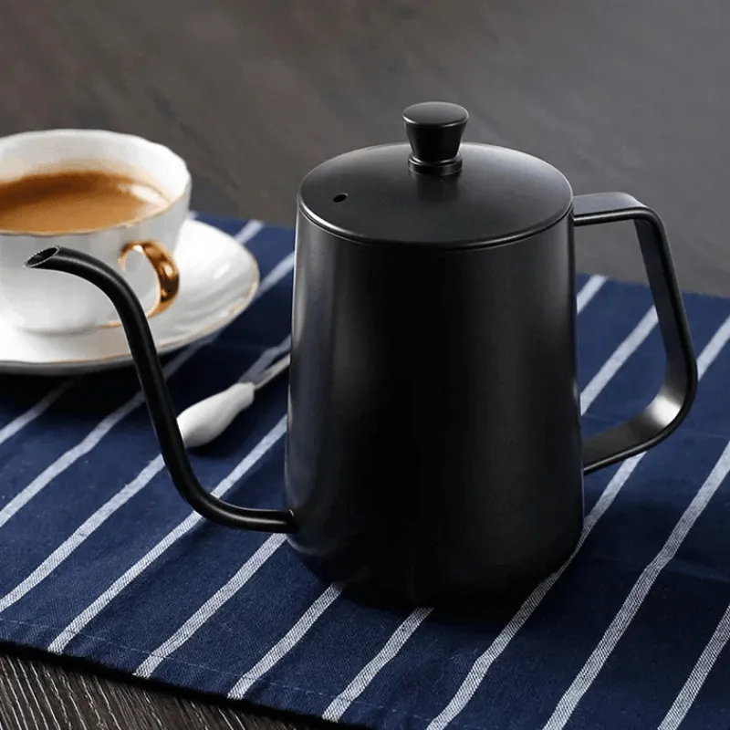 Tom Küche & Esszimmer-Schwanenhalskessel aus Edelstahl – 600 ml Übergießkanne für Kaffee und Tee