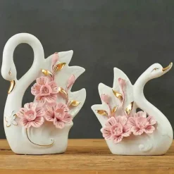 Plates u0026 More Küche & Esszimmer-Schwanenskulpturenpaar - Elegantes Hochzeitsdekor