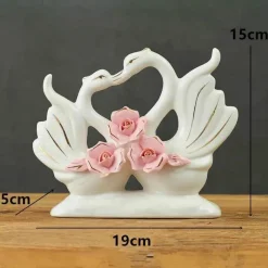 Plates u0026 More Küche & Esszimmer-Schwanenskulpturenpaar - Elegantes Hochzeitsdekor