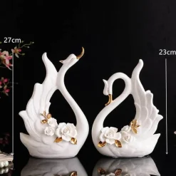 Plates u0026 More Küche & Esszimmer-Schwanenskulpturenpaar - Elegantes Hochzeitsdekor