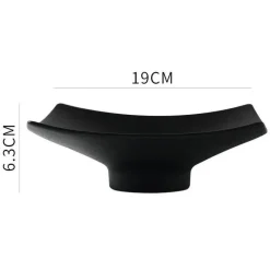 Elegance at the Table Küche & Esszimmer-Schwarzer matter Keramikteller - 75 Zoll quadratisches Essteller