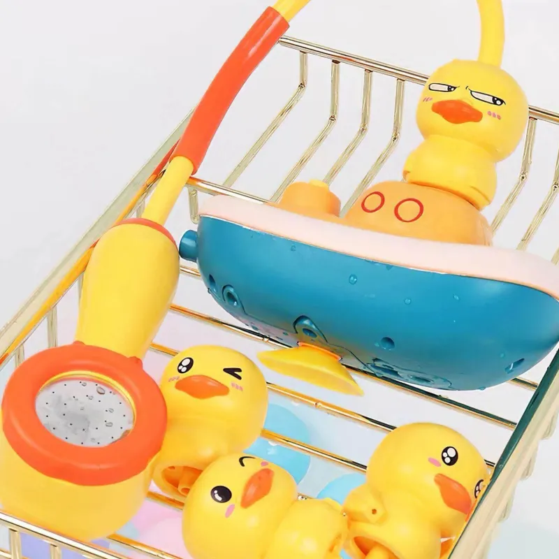 The Decor Haven Babyspielzeug-Schwimmendes Sprinkler-Badespielzeug in Entenform – lustiges Wasserspiel für Kinder