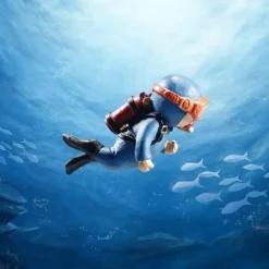 TailTrend Haustierzubehör|Haustierspielzeug-Schwimmendes Taucher-Aquarium-Ornament – ​​Unterwasser-Dekor-Akzent