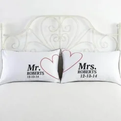 Cozy Haven Bettzeug-Süße Kissenbezüge für Paarbettwäsche – Schlafzimmerdekor mit Liebesthema