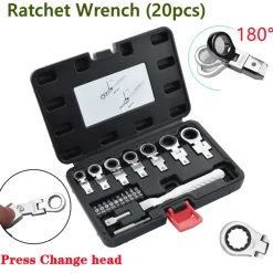 The Outdoor Vault Heimwerkzeuge|Outdoor & Garten-Sechskant-Ratschen-Steckschlüsselsatz – Vielseitiger Werkzeugsatz