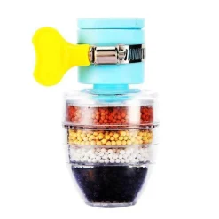 The Cozy Mug Küche & Esszimmer-Sechsschichtiger Wasserhahn-Wasserreiniger – Fortschrittliches Steinfiltersystem