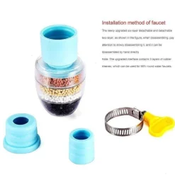 The Cozy Mug Küche & Esszimmer-Sechsschichtiger Wasserhahn-Wasserreiniger – Fortschrittliches Steinfiltersystem