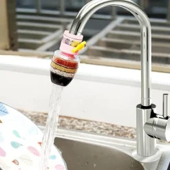 The Cozy Mug Küche & Esszimmer-Sechsschichtiger Wasserhahn-Wasserreiniger – Fortschrittliches Steinfiltersystem