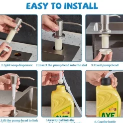 Cozy Living Gadgets Für Zuhause|Möbel-Seifenspender-Set für die Küchenspüle – Integrierte Flüssiglösung