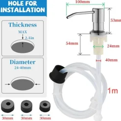 Cozy Living Gadgets Für Zuhause|Möbel-Seifenspender-Set für die Küchenspüle – Integrierte Flüssiglösung